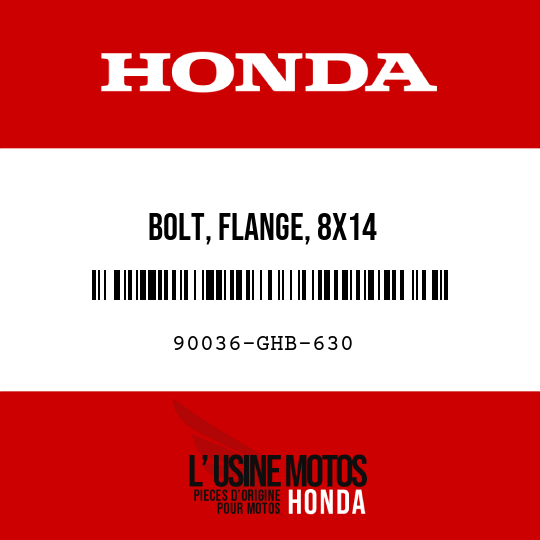 image de 90036-GHB-630 BOLT, FLANGE, 8X14