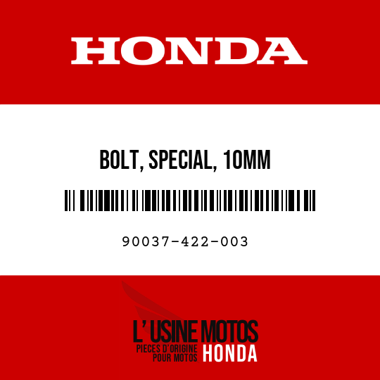 image de 90037-422-003 BOLT, SPECIAL, 10MM