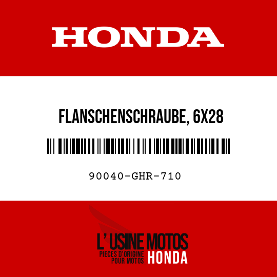 image de 90040-GHR-710 FLANSCHENSCHRAUBE, 6X28