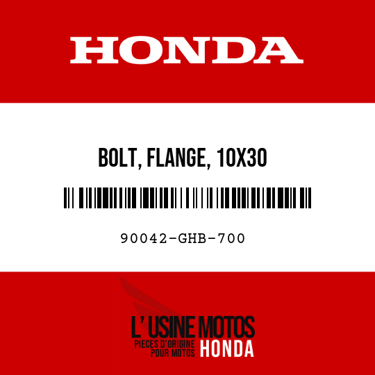 image de 90042-GHB-700 BOLT, FLANGE, 10X30