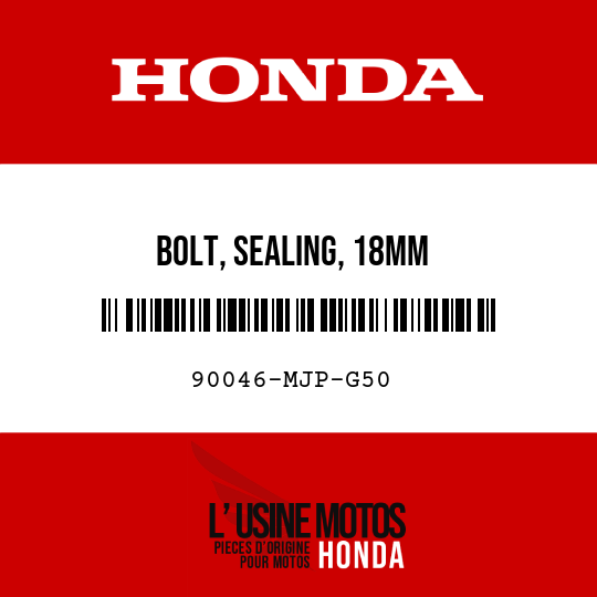 image de 90046-MJP-G50 BOLT, SEALING, 18MM