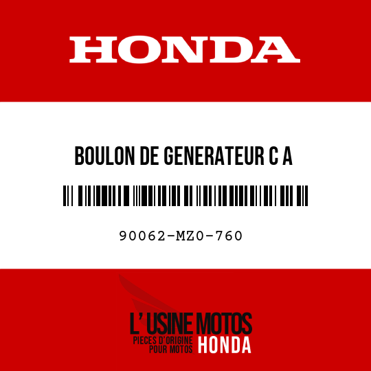 image de 90062-MZ0-760 BOULON DE GENERATEUR C A