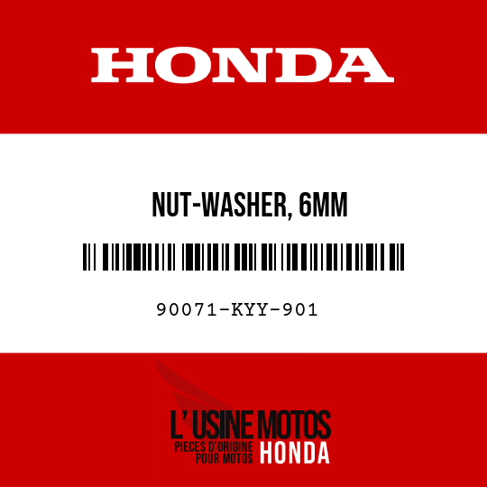 image de 90071-KYY-901 NUT-WASHER, 6MM