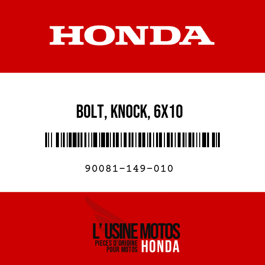image de 90081-149-010 BOLT, KNOCK, 6X10