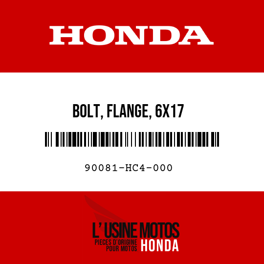 image de 90081-HC4-000 BOLT, FLANGE, 6X17
