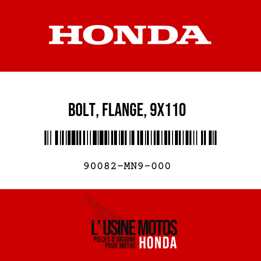 image de 90082-MN9-000 BOLT, FLANGE, 9X110