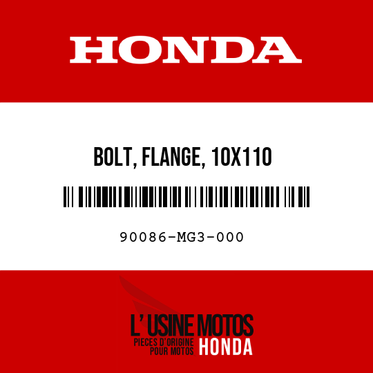 image de 90086-MG3-000 BOLT, FLANGE, 10X110
