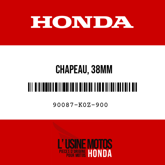 image de 90087-K0Z-900 CHAPEAU, 38MM