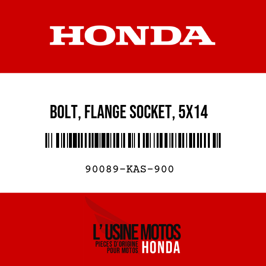 image de 90089-KAS-900 BOLT, FLANGE SOCKET, 5X14