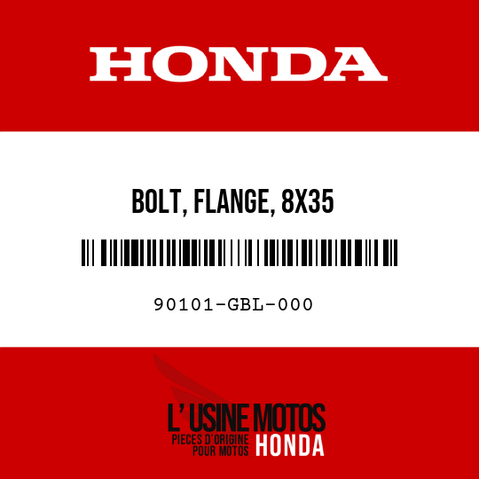 image de 90101-GBL-000 BOLT, FLANGE, 8X35