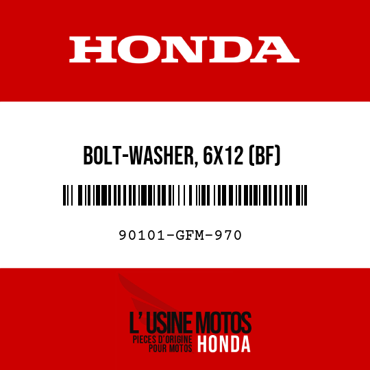 image de 90101-GFM-970 BOLT-WASHER, 6X12 (BF)