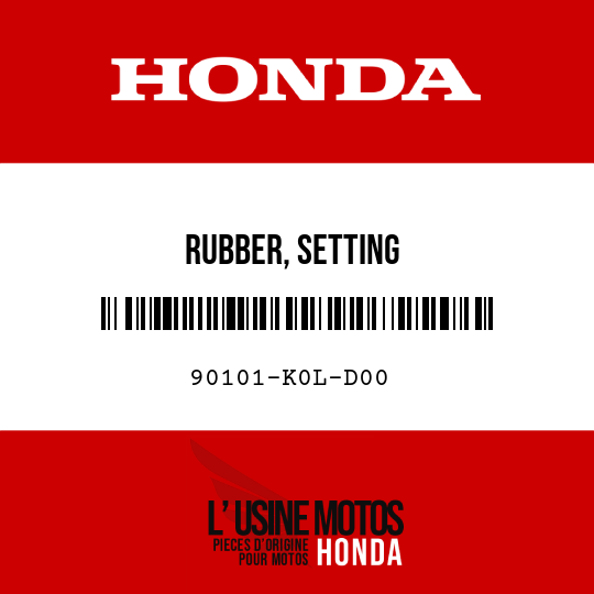 image de 90101-K0L-D00 RUBBER, SETTING