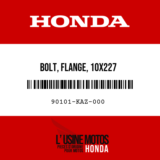 image de 90101-KAZ-000 BOLT, FLANGE, 10X227