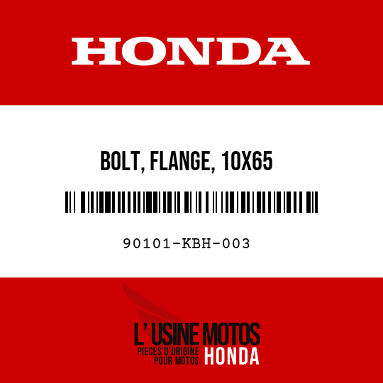 image de 90101-KBH-003 BOLT, FLANGE, 10X65