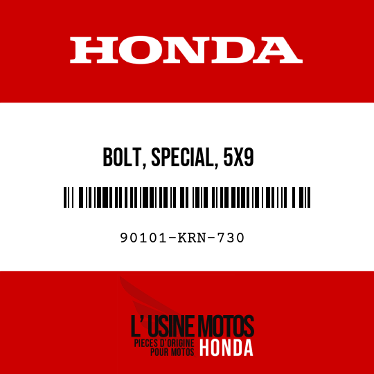 image de 90101-KRN-730 BOLT, SPECIAL, 5X9