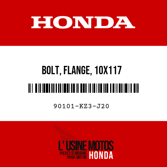 image de 90101-KZ3-J20 BOLT, FLANGE, 10X117