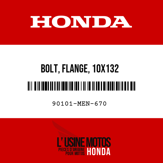 image de 90101-MEN-670 BOLT, FLANGE, 10X132