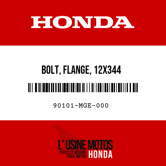 image de 90101-MGE-000 BOLT, FLANGE, 12X344