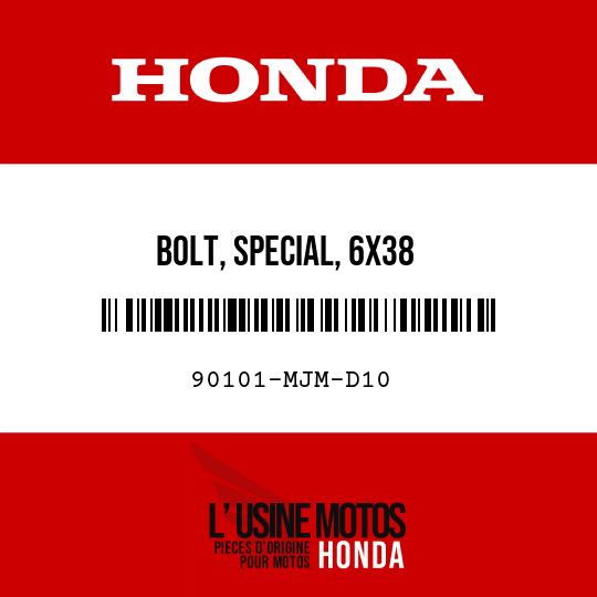 image de 90101-MJM-D10 BOLT, SPECIAL, 6X38