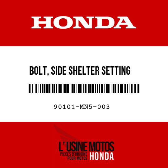 image de 90101-MN5-003 BOLT, SIDE SHELTER SETTING