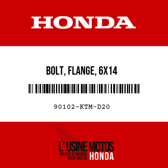 image de 90102-KTM-D20 BOLT, FLANGE, 6X14