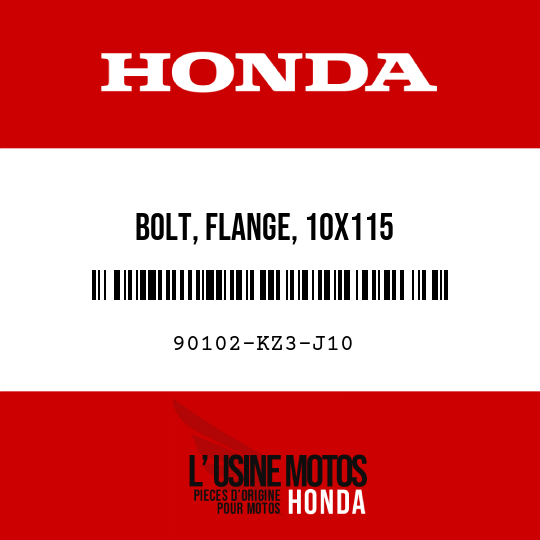 image de 90102-KZ3-J10 BOLT, FLANGE, 10X115