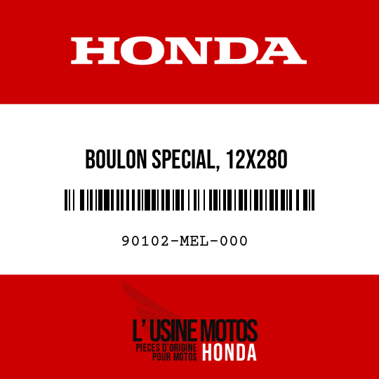 image de 90102-MEL-000 BOULON SPECIAL, 12X280