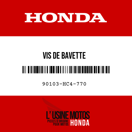 image de 90103-HC4-770 VIS DE BAVETTE