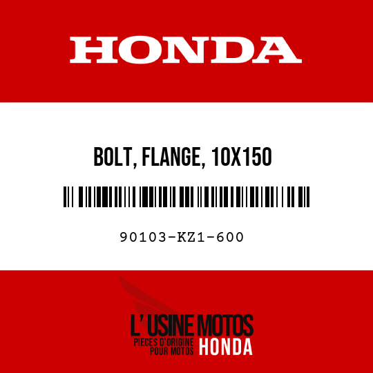 image de 90103-KZ1-600 BOLT, FLANGE, 10X150