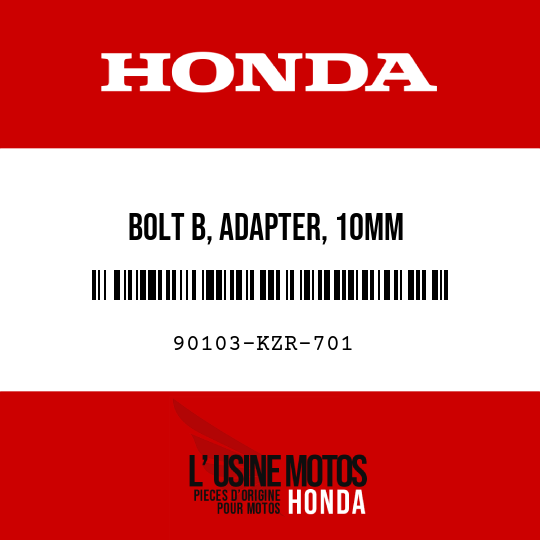 image de 90103-KZR-701 BOLT B, ADAPTER, 10MM