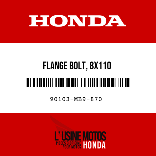 image de 90103-MB9-870 FLANGE BOLT, 8X110