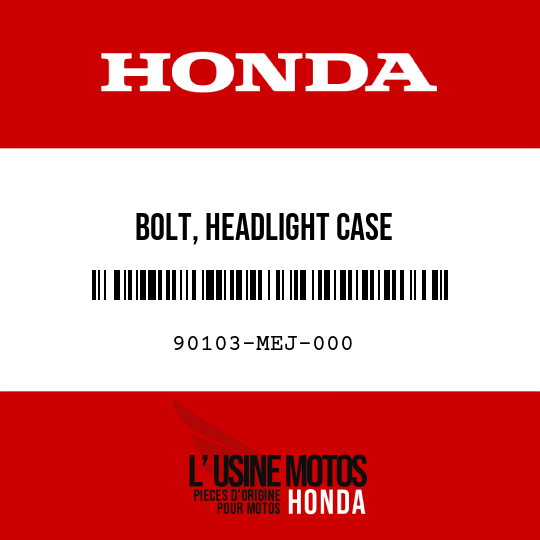 image de 90103-MEJ-000 BOLT, HEADLIGHT CASE