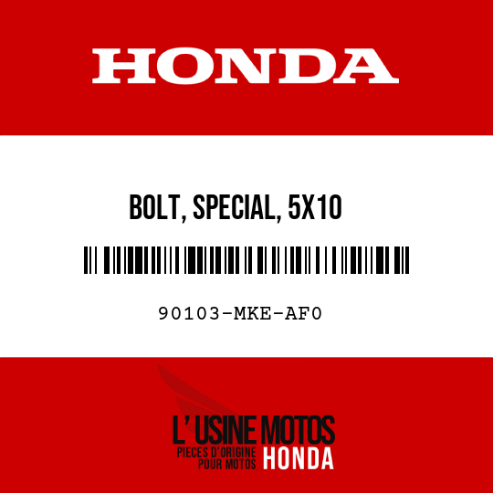 image de 90103-MKE-AF0 BOLT, SPECIAL, 5X10