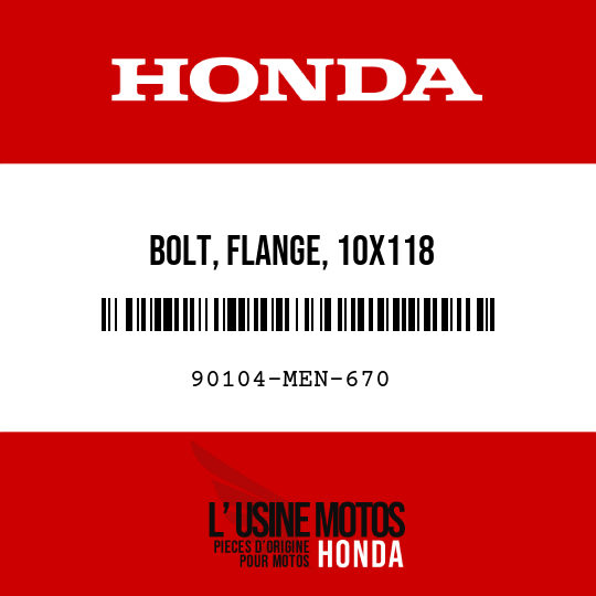 image de 90104-MEN-670 BOLT, FLANGE, 10X118