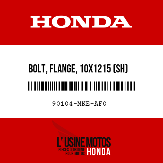 image de 90104-MKE-AF0 BOLT, FLANGE, 10X1215 (SH)
