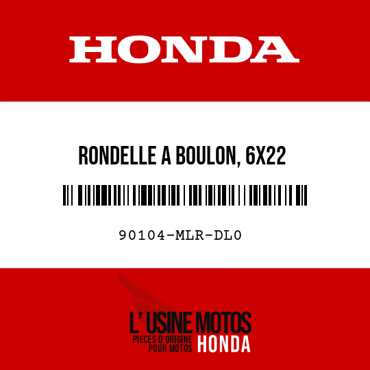 image de 90104-MLR-DL0 RONDELLE A BOULON, 6X22