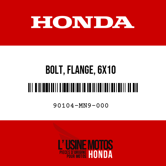 image de 90104-MN9-000 BOLT, FLANGE, 6X10