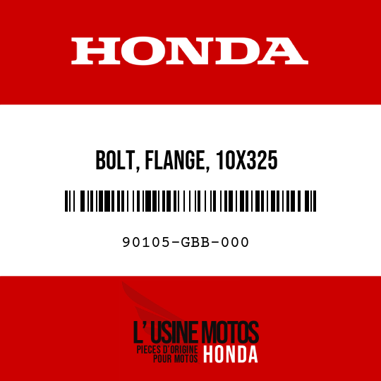 image de 90105-GBB-000 BOLT, FLANGE, 10X325