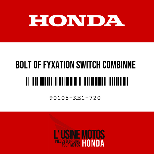 image de 90105-KE1-720 BOLT OF FYXATION SWITCH COMBINNE