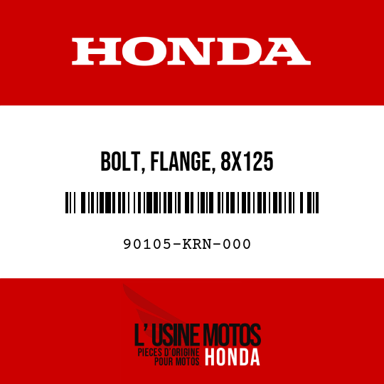 image de 90105-KRN-000 BOLT, FLANGE, 8X125
