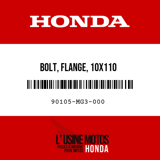 image de 90105-MG3-000 BOLT, FLANGE, 10X110
