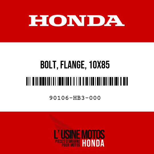image de 90106-HB3-000 BOLT, FLANGE, 10X85