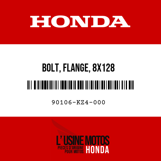 image de 90106-KZ4-000 BOLT, FLANGE, 8X128