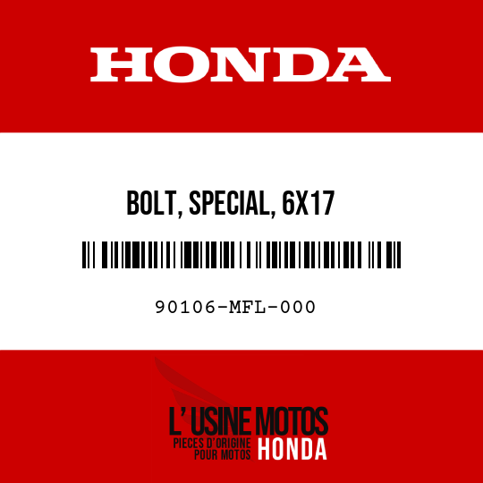 image de 90106-MFL-000 BOLT, SPECIAL, 6X17