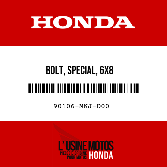 image de 90106-MKJ-D00 BOLT, SPECIAL, 6X8