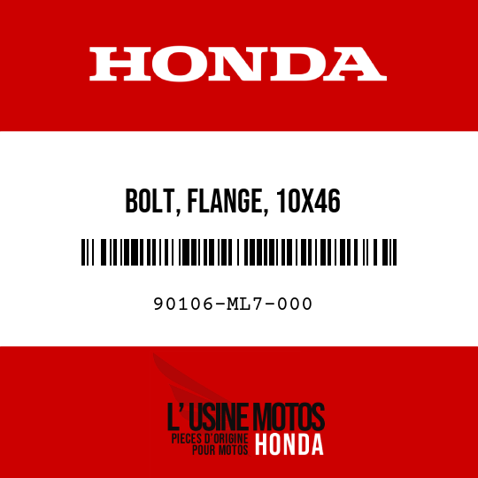 image de 90106-ML7-000 BOLT, FLANGE, 10X46
