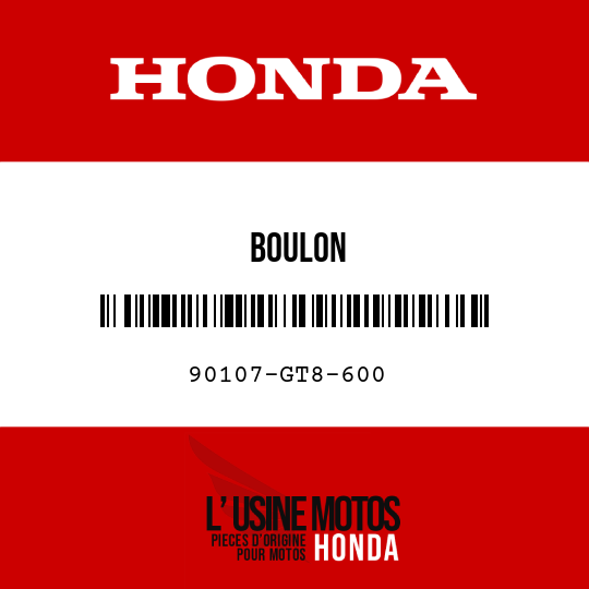 image de 90107-GT8-600 BOULON