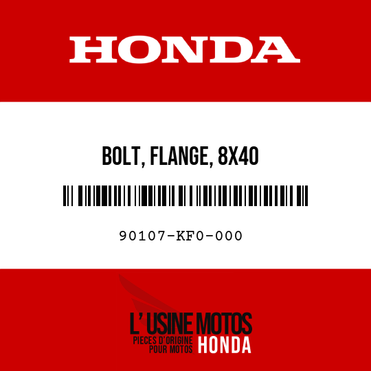 image de 90107-KF0-000 BOLT, FLANGE, 8X40