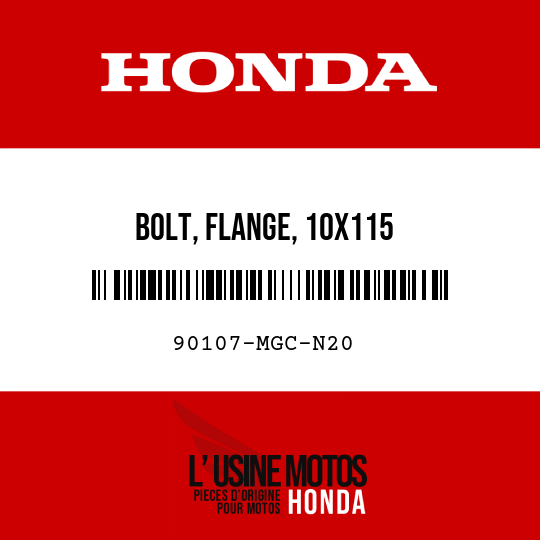 image de 90107-MGC-N20 BOLT, FLANGE, 10X115