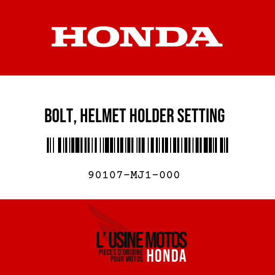 image de 90107-MJ1-000 BOLT, HELMET HOLDER SETTING
